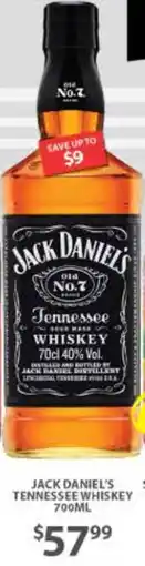 Star Liquor Jack Daniel's Tennessee Whiskey offer
