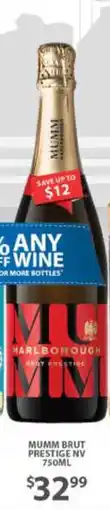 Star Liquor Mumm Brut Prestige NV offer