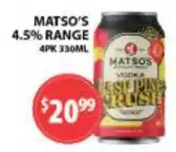 Star Liquor Matso's Vodka Rush Pine offer