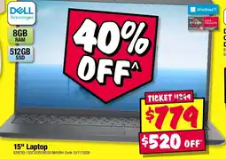 JB Hi-Fi Dell 15" Laptop offer