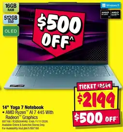 JB Hi-Fi 14" Yoga 7 Notebook offer