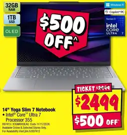 JB Hi-Fi 14" Yoga Slim 7 Notebook offer