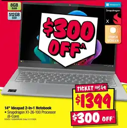 JB Hi-Fi 14" Ideapad 2-in-1 Notebook offer