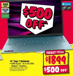 JB Hi-Fi 14" Yoga 7 Notebook offer