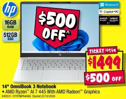 JB Hi-Fi 14" OmniBook 3 Notebook offer