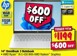 JB Hi-Fi 14" OmniBook 3 Notebook offer