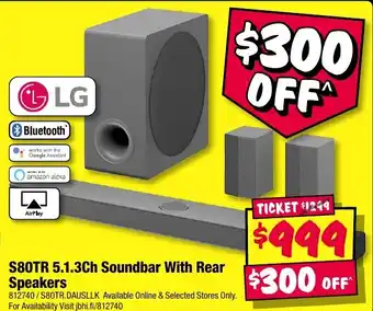 LG S80TR 5.1.3Ch Soundbar With Rear Speakers