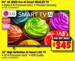 JB Hi-Fi LG 55" 4K QNED Evo AI Smart MiniLED TV offer