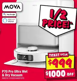 JB Hi-Fi Mova P70 Pro Ultra Wet & Dry Vacuum offer