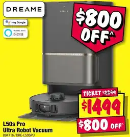 JB Hi-Fi Dreame L50s Pro Ultra Robot Vacuum offer