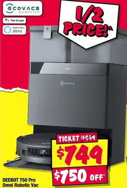 JB Hi-Fi Ecovacs Deebot T50 Pro Omni Robotic Vac offer