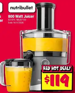 JB Hi-Fi nutribullet 800 Watt Juicer offer