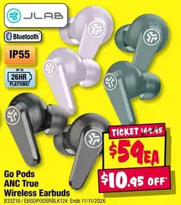 JB Hi-Fi JLab Go Pods ANC True Wireless Earbuds offer
