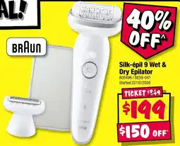 JB Hi-Fi Braun Silk-épil 9 Wet & Dry Epilator offer