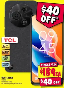 JB Hi-Fi TCL 605 128GB offer