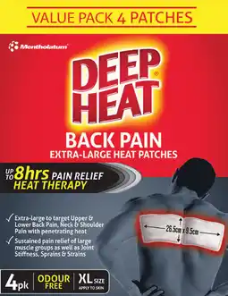 Priceline Deep Heat Back Pain Extra-Large Heat Patches offer
