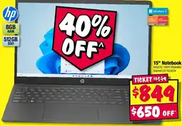JB Hi-Fi hp 15" Notebook offer
