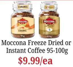 Farmer Jack's Moccona Freeze Dried or Instant Coffee offer