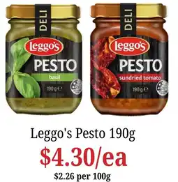 Farmer Jack's Leggo's Pesto offer