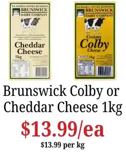 Farmer Jack's Brunswick Colby or Cheddar Cheese offer
