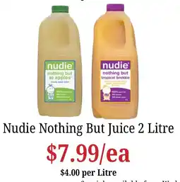 Farmer Jack's Nudie Nothing But Juice offer