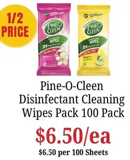 Farmer Jack's Pine-O-Cleen Disinfectant Cleaning Wipes Pack offer