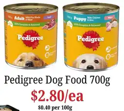 Farmer Jack's Pedigree Dog Food offer