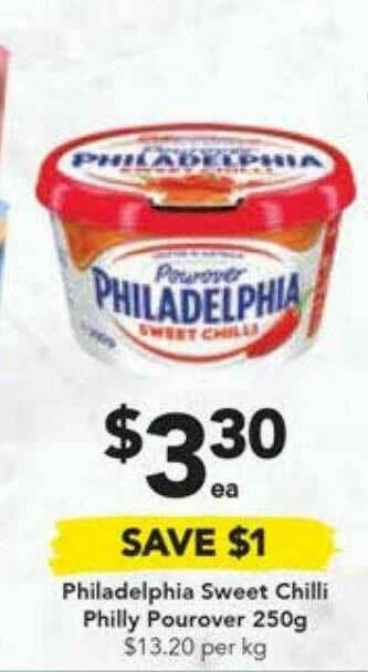 Drakes Philadelphia Sweet Chilli Philly Pourover 250g offer