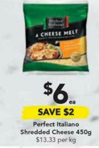 Drakes Perfect Italiano Shredded Cheese 450g offer