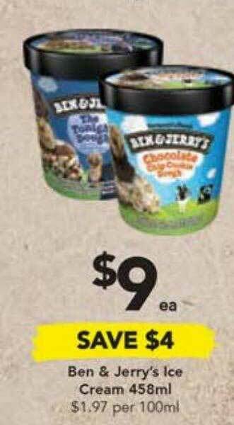 Drakes Ben & Jerry's Ice Cream offer