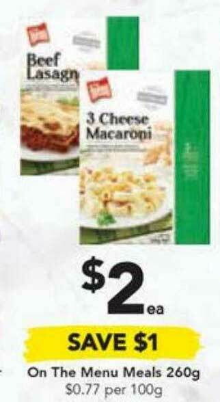 Drakes On The Menu Meals offer