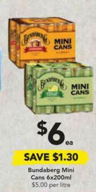 Drakes Bundaberg Mini Cans offer