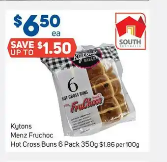 Foodland Kytons Menz Fruchoc Hot Cross Buns offer