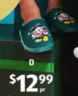 ALDI Adult's Disney Slippers offer