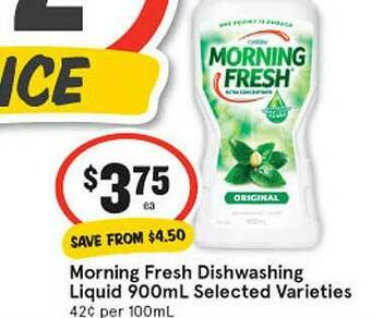 IGA Morning Fresh Dishwashing Liquid offer