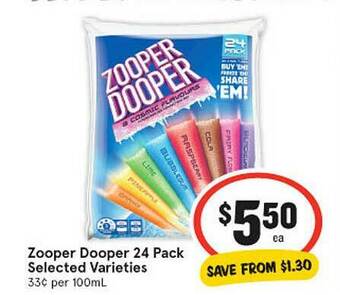 IGA Zooper Dooper offer