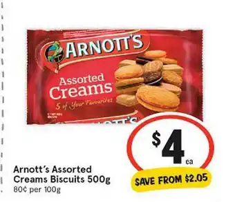 IGA Arnotts Assorted Creams Biscuits offer