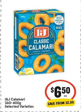IGA I&j Calamari offer