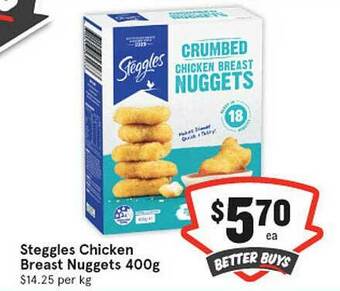 IGA Steggles Chicken Breast Nuggets offer