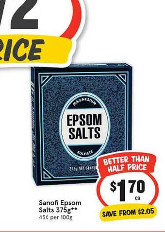 IGA Sanofi Epsom Salts offer