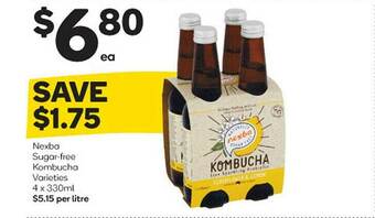 Woolworths Nexba Sugar Free Kombucha offer