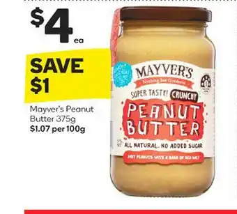 Woolworths Mayvers Peanut Butter offer