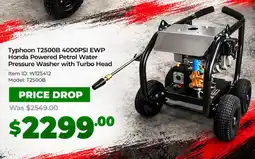 Sydney Tools Typhoon T2500B 4000PSI EWP Honda Powered Petrol Water Pressure Washer with Turbo Head offer