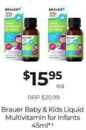 Superpharmacy Bauer Baby & Kids Liquid Multivitamin For Infants 45ml offer