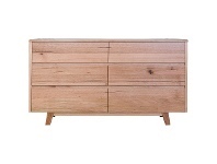 LivingStyles Wade Tasmanian Oak 6 Drawer Dresser offer