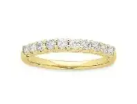 Bevilles Jewellery 9ct Yellow Gold 0.50ct Diamond Eternity Ring - N offer