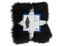 BIG W House & Home Faux Fur Throws 120cm x 150cm - Black offer