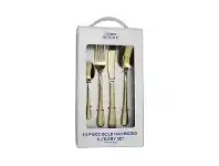 BIG W House & Home 24-Piece Gold Hammered Cutlery Set offer
