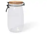BIG W Emporium Glass Clip Top Jar with Bamboo Lid offer