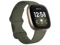 Officeworks Fitbit Versa 3 Smart Fitness Watch Olive/Soft Gold offer